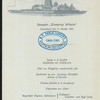 DINNER [held by] NORDDEUTSCHER LLOYD BREMEN [at] "DAMPFER ""KRONPRINZ WILHLEM""" (SS;)