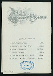 DINNER [held by] NORDDEUTSCHER LLOYD BREMEN [at] "DAMPFER ""KRONPRINZ WILHLEM""" (SS;)