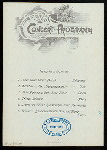 DINNER [held by] NORDDEUTSCHER LLOYD BREMEN [at] "DAMPFER ""KRONPRINZ WILHLEM""" (SS;)