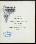 20TH ANNUAL DINNER [held by] AMERICAN STREET RAILWAY ASSOCIATION [at] "SHERRY'S, NEW YORK, NY" (REST;)