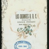 BANQUET TO THE LOS GIGANTES B.B.C. WINNERS OF THE LEAGUE PENNANT [held by] MR. AND MRS. JOS WENAR [at] "COLONIAL RESTAURANT, SAN JUAN,P.R." (HOTEL;)