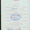 BREAKFAST [held by] NEW YORK AND PORTO RICO STEAMSHIP CO. [at] S.S. SAN JUAN (SS;)