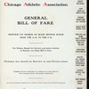 BILL OF FARE [held by] CHICAGO ATHLETIC ASSOCIATION [at] "CHICAGO, IL" (OTHER (CLUB))