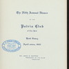 FIFH ANNUAL DINNER [held by] PATRIA CLUB OF NEW YORK [at] HOTEL SAVOY [NEW YORK] (HOTEL;)