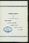 FIFTEENTH ANNIVRSARY BANQUET [held by] STEWARDS' ASSOCIATION OF N.Y. [at] "REISENWEBER'S CIRCLE HOTEL EIGHTH AVENUE AND 58TH STREET, NEW YORK" (HOTEL;)