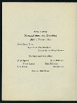 BANQUET [held by] MILLINERY TRAVELING MEN'S ASSOCIATION OF CHICAGO [at] "PALMER HOUSE, CHICAGO, IL" (HOTEL;)