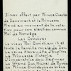 DINNER TO PRINCE CHARLES & PRINCESS MAUD OF DENMARK [held by] KING GEORGE [at] "PALACE OF KING  GEORGE - COPENHAGEN,DENMARK" (FOR;)