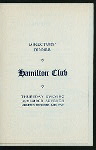 DIRECTORS' DINNER [held by] HAMILTON CLUB [at] "BROOKLYN, NY" (OTHER [PRIVATE?];)