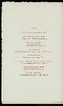 DINNER [held by] HAMBURG-AMERICAN LINE [at] "ON BOARD THE TWIN-SCREW STEAMSHIP ""AMERIKA""" (SS;)