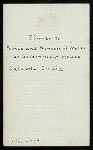 DINNER TO PRINCE AND PRINCESS OF WALES [held by] GOVERNMENT HOUSE [at] "CALCUTTA, INDIA" (FOR;)