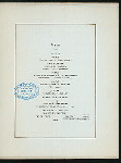 DINNER TO PATRICK FRANCIS MURPHY [held by] GEORGE THOMSON WILSON [at] "DELMONICO'S, NEW YORK, NY" (REST;)