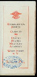 GRADUATION SUPPER [held by] US MILITARY ACADEMY [at] "MURRAY HILL HOTEL, NY" (HOTEL;)