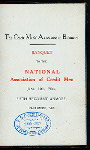 BANQUET TO NATIONAL ASSOCIATION OF CREDIT MEN [held by] CREDIT MENS' ASSOCIATIOOOON OF BALTIMORE [at] "BALTIMORE,MD." (ARMORY)