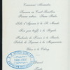 CORONATION DINNER [held by] KING HAAKON VII [at] TRONDHJEM (NOWAY?) (FOR;)