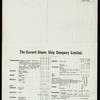 DAILY MENU [held by] CUNARD STEAM SHIP COMPANY LIMITED [at] "ABOARD R.M.S. ""ETRURIA""" (SS;)