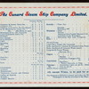 DAILY MENU,LUNCHEON [held by] CUNARD STEAM SHIP COMPANY LIMITED [at] "ABOARD R.M.S. ""ETRURIA""" (SS;)