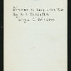 DINNER TO SECRETARY OF STATE & MRS. ROOT [held by] AMERICAN EMBASSY - US MINISTER LLOYD C.GRISCOM [at] "RIO DE JANEIRO, BRAZIL" (AMERICAN EMBASSY;)
