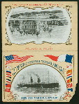 DINNER ON BOARD [held by] COMPAGNIE GENERALE TRANSATLANTIQUE [at] "ON BOARD ""LA BRETAGNE""" (SS;)