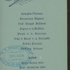 BANQUET [held by] (AMERICAN COLONY CLUB?) [at] "MIRAMAR, HAVANA, CUBA" (FOR;)