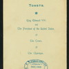 COMPLIMENTARY DINNER GIVEN TO THE HARVARD CREW [held by] THE CAMBRIDGE CREW [at] "PRINCES' RESTAURANT, PICCADILLY SQUARE, LONDON, ENGLAND" (FOR;)