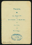 COMPLIMENTARY DINNER GIVEN TO THE HARVARD CREW [held by] THE CAMBRIDGE CREW [at] "PRINCES' RESTAURANT, PICCADILLY SQUARE, LONDON, ENGLAND" (FOR;)