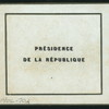 DINNER [held by] PRESIDENT FALLIERES [at] "MARSEILLE, FRANCE" (FOR;)