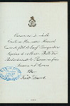 BANQUET FOR THE PRESIDENT OF THE UNION [held by] MEMBERS OF THE INTERNATIONAL UNION OF TRAMWAYS [at] "RESTAURANT COVA, MILAN, ITALY" (FOR;)
