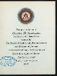 BANQUET IN HONOR OF CHARLES W. FAIRBANKS, VICE PRESIDENT OF U.S. [held by] BOARD OF COOK COUNTY COMMISSIONERS AND CITIZENS OF CHICAGO ON THE OCCASION OF LAYING THE CORNERSTONE OF COOK COUNTY COURT HOUSE [at] AUDITORIUM HOTEL (HOTEL;)