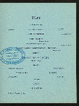 DINNER [held by] NATIONAL CIVIL SERVICE REFORM LEAGUE [at] "HARMONIE HALL, NEW HAVEN, CT" ([OTHER?];)