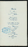 BANQUET [held by] WORSHIPFUL COMPANY OF CUTLERS [at] "THE HALL, [LONDON, ENGLAND]" (OTHER (PRIVATE ARA?);)