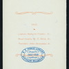BANQUET TO HARVARD VARSITY FOOT BALL TEAM [held by] HARVARD UNIVERSITY FOOT BALL ASSOCIATION [at] "WHITE'S TONTINE HOTEL, NEW HAVEN, CT" (HOTEL)