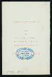 BANQUET TO HARVARD VARSITY FOOT BALL TEAM [held by] HARVARD UNIVERSITY FOOT BALL ASSOCIATION [at] "WHITE'S TONTINE HOTEL, NEW HAVEN, CT" (HOTEL)