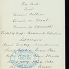 DINNER [held by] AMERICAN LEGATION [at] "BANGKOK, SIAM" (FOR;)