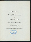 25TH ANNIVERSARY BANQUET [held by] NEW HAVEN YACHT CLUB [at] "TONTINE HOTEL, NEW HAVEN, CT" (HOTEL;)