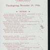 THANKSGIVING DAY MENU [held by] M.F.LYONS DINING ROOMS [at] "261 BOWERY, NY" (REST;)
