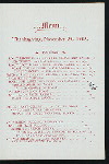 THANKSGIVING DAY MENU [held by] M.F.LYONS DINING ROOMS [at] "261 BOWERY, NY" (REST;)