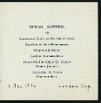 OPERA SUPPER [held by] SAVOY HOTEL [at] "LONDON,ENGLAND" (HOTEL;)