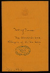 TASTING DINNER OF STEWARDS & OFFICERS [held by] SAINT NICHOLAS SOCIETY [at] "DELMONICO'S, NY" (REST;)