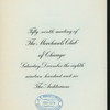 59TH MEETING [held by] THE MERCHANTS CLUB OF CHICAGO [at] THE AUDITORIUM (HOTEL;)