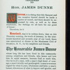 BANQUET TO ABOVE [held by] JAMES DUNNE [at] "MANHASSET CLUB, BROOKLYN, NY" (OTHER (PRIVATE CLUB);)