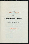 30TH ANNUAL MEETING [held by] NEW YORK STATE BAR ASSOCIATION [at] "THE TEN EYCK, ALBANY, NY" ([REST?];)