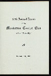 57TH ANNUAL DINNER [held by] MANHATTANCRICKET CLUB [at] "THE ASSEMBLY, 308 FULTON STREET, BROOKLYN, NY" (REST(?);)