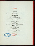 DINNER "TO THOSE WHO ARE ABOUT TO LEAVE US TEMPORARILY" [held by] TANTALUS CLUB [at] "THE SHOREHAM, WASHINGTON, D.C." (HOTEL;)