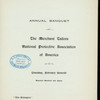 ANNUAL BANQUET [held by] MERCHANT TAILOR'S NATIONAL PROTECTIVE ASSOCIATION OF AMERICA [at] "THE ARLINGTON, WASHINGTON, D.C." (HOTEL;)