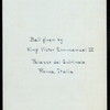 BALL [held by] KING VICTOR EMMANUEL III [at] "PALAZZO DEL QUIRINALE, ROME, ITALY" (FOR;)