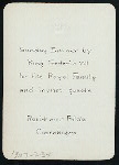 SUNDAY DINNER FOR THE ROYAL FAMILY AND GUESTS [held by] KING FREDERIK VIII [at] "RESIDENCE-PALAIS, COPENHAGEN, DENMARK" (FOR;)
