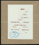 BANQUET, "SHOE TRADE NIGHT" [held by] SHOE AND LEATHER ASSOCIATION OF CHICAGO [at] GRAND PACIFIC HOTEL (HOTEL;)