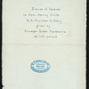 DINNER, FAREWELL TO HON.HENRY WHITE, U.S.MINISTER TO ITALY [held by] DOWAGER QUEEN MARGHERITA OF ITALY [at] "PALAZZO de la VEDOVA REINA MARGHERITA, ROMA, ITALIA" (FOR;)