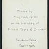 BIRTHDAY OF PRINCESS THYRA OF DENMARK] [held by] [KING FREDERIK VIII] [at] "[RESIDENCE-PALAIS, COPENHAGEN, DENMARK]" (OTHER (ROYAL PALACE);)