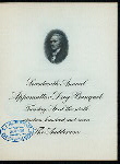 SEVENTEENTH ANNUAL APPOMATTOX DAY BANQUET [held by] HAMILTON CLUB OF CHICAGO [at] "AUDITORIUM, THE, CHICAGO, IL" (OTHER (CLUB);)